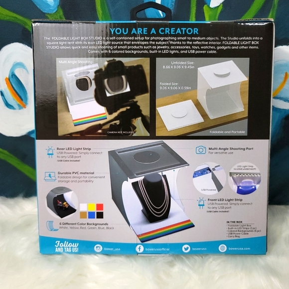 Portable Light Box Studio with 6 color backgrounds - Picture 4 of 7